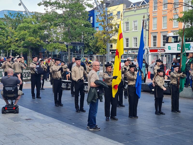 The Jim O Neill and Robert Allsopp Memorial  Flute Band from Belfast attended the commemoration