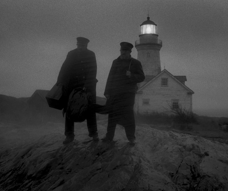 Willem Dafoe and Robert Pattinson in The Lighthouse. Photograph: A24 Pictures