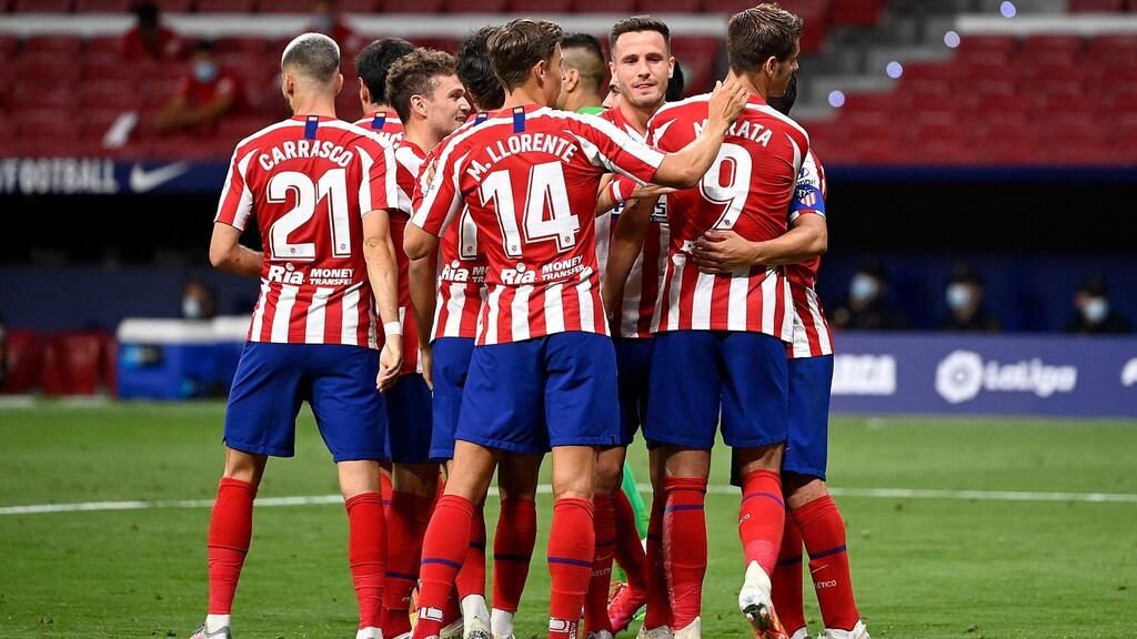 Atlético Madrid have been cleared to play in the Champions League last eight tournament. Photo: Pierre-Philippe Marcou/AFP via Getty Images