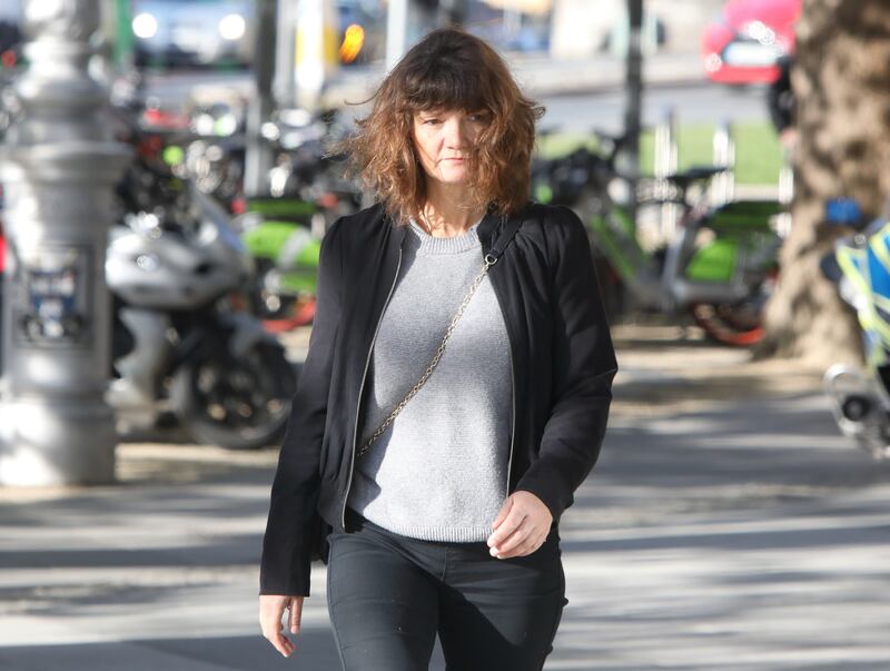 Alexandra Fernandes arrives to give evidence in the Diarmuid Phelan murder trial. Photograph: Collins Courts