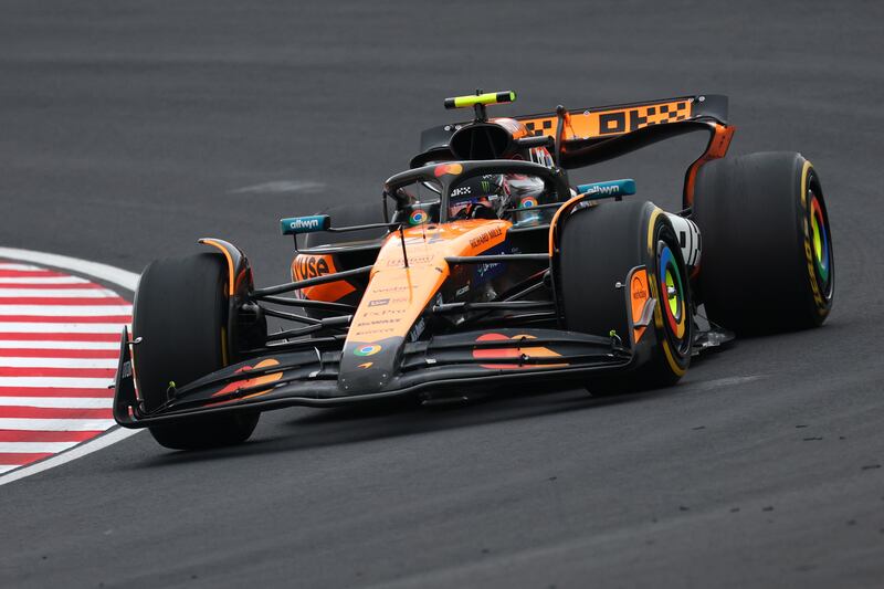 Lando Norris on track during the F1 Grand Prix of Japan. Photograph: Clive Rose/Getty
