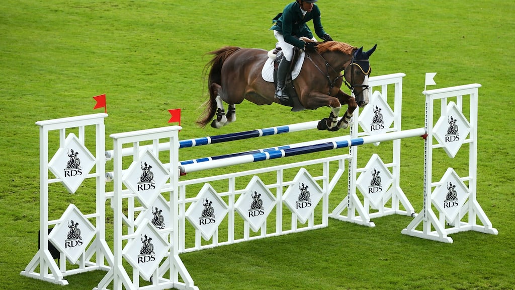 Conor Swail got off to a winning start at the three-star Rolex Central Park horse show in New York onboard Simba de La Roque. Photograph: Inpho