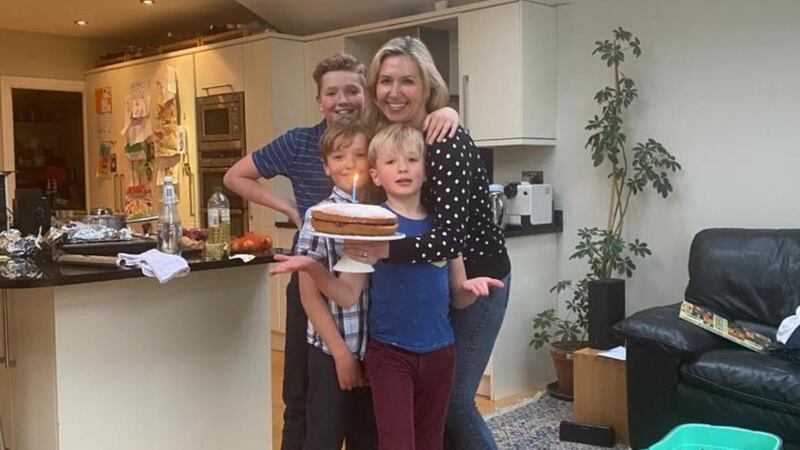 Pharmacist Laura Dowling with her family