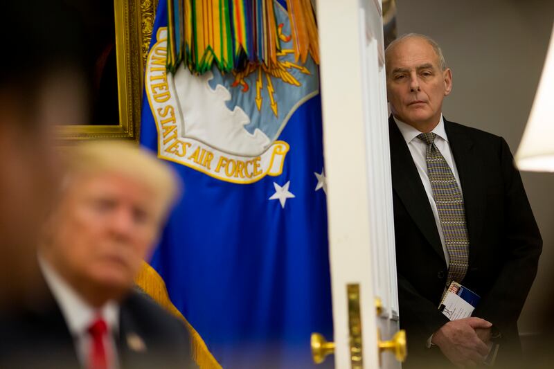 White House chief of staff: John Kelly used The Dangerous Case of Donald Trump, a study by 27 mental-health professionals, as a sort of owner’s manual. Photograph: Eric Thayer/New York Times