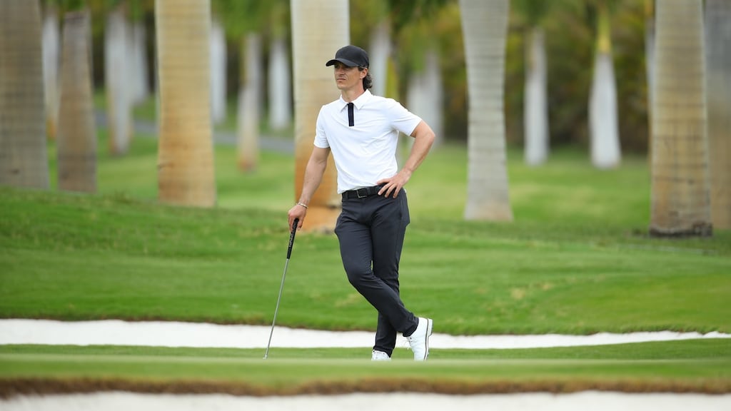 Thorbjorn Olesen of Denmark waits on the seventh hole during the second round of the Gran Canaria Open at Meloneras Golf Club. Photo: Warren Little/Getty Images