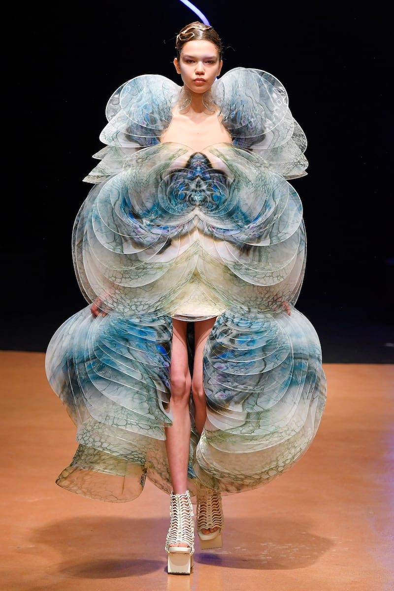From the Iris Van Herpen haute couture spring/summer 2020 fashion show. Photograph: Victor Virgile/Gamma-Rapho via Getty Images