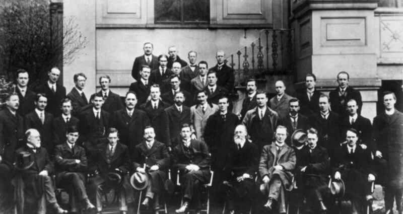 Sinn Féin leaders at the first Dáil Éireann in 1919. Photograph: Hulton Archive