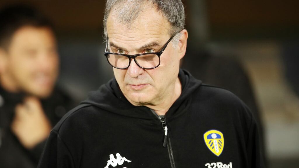 Marcelo Bielsa’s Leeds moved back to the top of the Championship with a 1-0 win over Hull. Photograph: Danny Lawson/PA