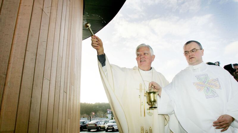 Bishop Willie Walsh with Fr Tom Ryan at the opening of the Adoration Chapel at SkyCourt Shopping Centre in Shannon. Photograph: Brian Arthur/ Press 22