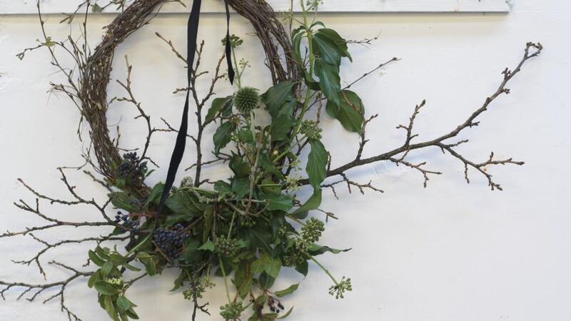 The Christmas wreath made by The Informal Florist