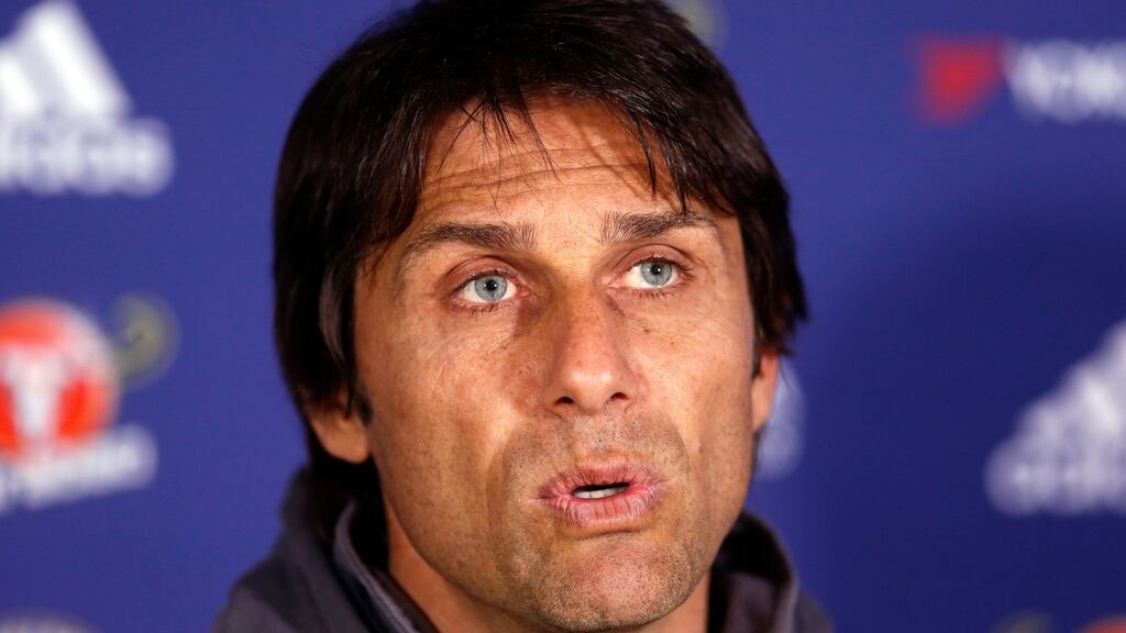 Chelsea manager Antonio Conte: Avoided speculation about Inter’s interest in him. Photograph: Matthew Childs/Livepic