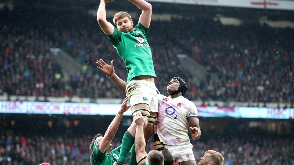 Iain Henderson: has signed a contract extension which will see him continue to play his rugby for Ulster and Ireland until at least June 2021. Photograph: Bryan Keane/Inpho
