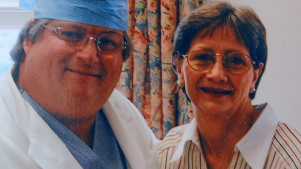 Darlene Coker is shown with her thoracic surgeon David Sugarbaker