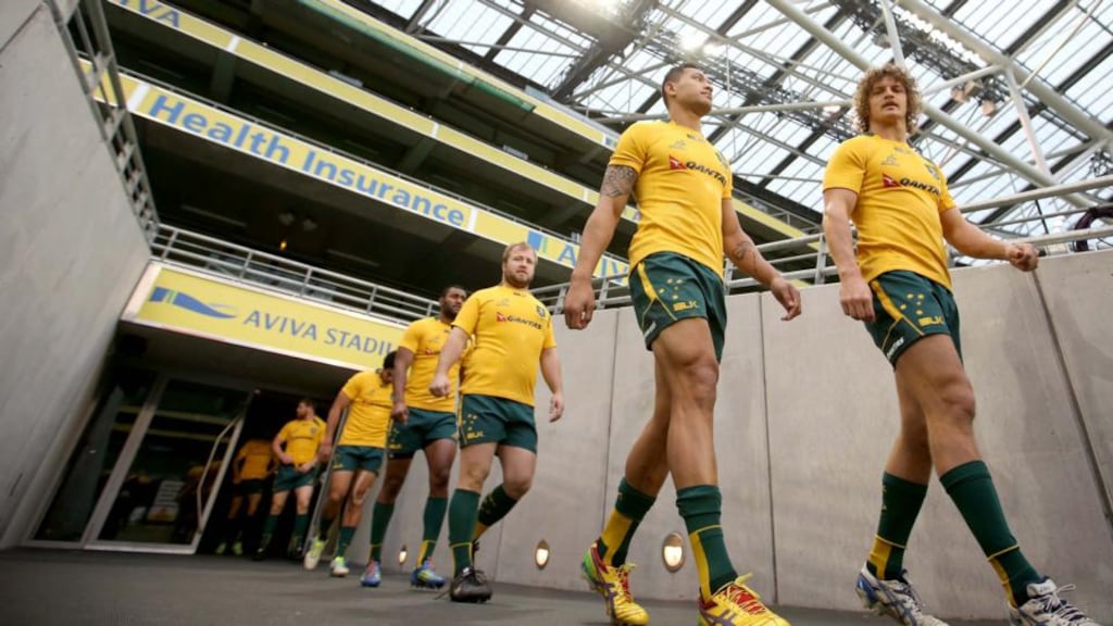 Australia will return to the Aviva Stadium to play Ireland on Saturday November 22nd. Photograph: Billy Stickland/Inpho