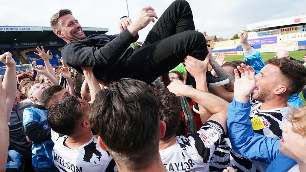 Watford have named Forest Green Rovers boss Rob Edwards as their new manager. The 39-year-old former Wales defender recently won the EFL League Two manager of the season award after leading the side to promotion. Photograph: Mike Egerton/PA Wire