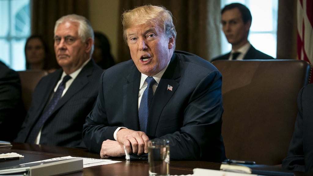 US president Donald Trump on Wednesday: “Diversity lottery sounds nice. It’s not nice, it’s not good, it hasn’t been good, we’ve been against it,” he said. Photograph: Al Drago/Bloomberg