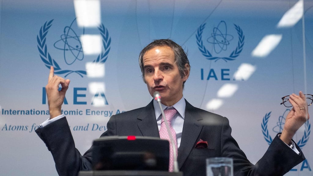 Director general of the International Atomic Energy Agency Rafael Grossi: “The inspection work of the agency should not be put on the negotiating table as a bargaining chip.” Photograph:  Joe Klamar