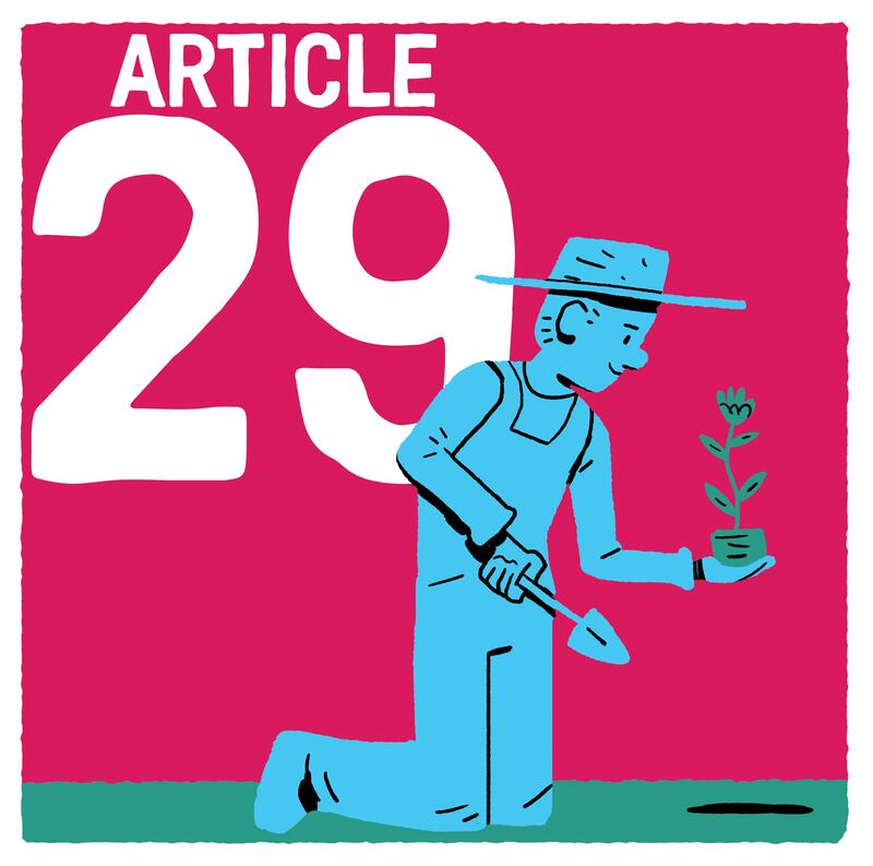 You have duties towards the community within which your personality can fully develop. The law should guarantee human rights. It should allow everyone to respect others and to be respected.