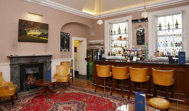 A bar in the Stephen’s Green Hibernian Club, in Dublin. Photograph: Bryan O’Brien