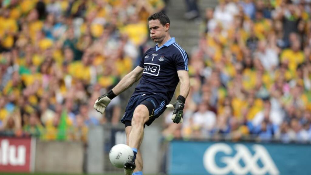 Dublin’s goalkeeper Stephen Cluxton: replaces Seán Currie at Croke Park for the Division One match against Tyrone. Photograph: Inpho