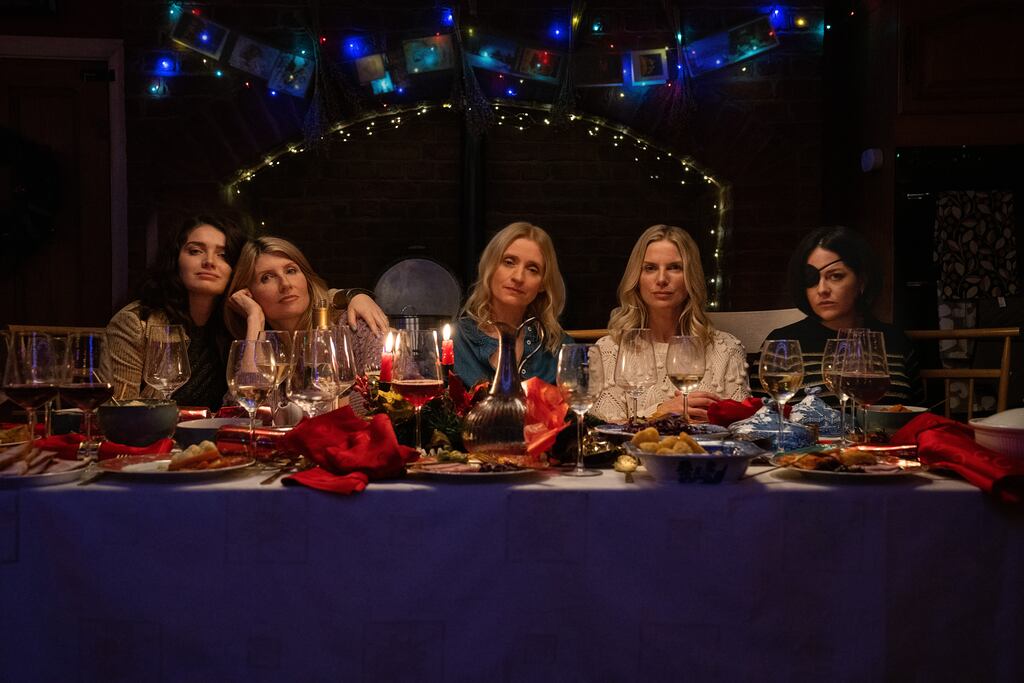Eve Hewson, Sharon Horgan, Anne-Marie Duff, Eva Birthistle and Sarah Green star in Bad Sisters on Apple TV+. Photograph: Natalie Seery