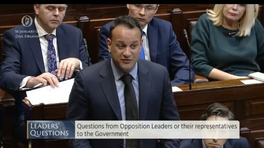 Taoiseach Leo Varadkar takes Leaders’ Questions as the Dáil returns after its Christmas break
