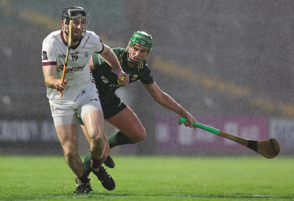 Galway's Padraic Mannion escapes the attention of Wexford's Conor McDonald during the Connacht team's comfortable win. Photograph Lorraine O’Sullivan/Inpho