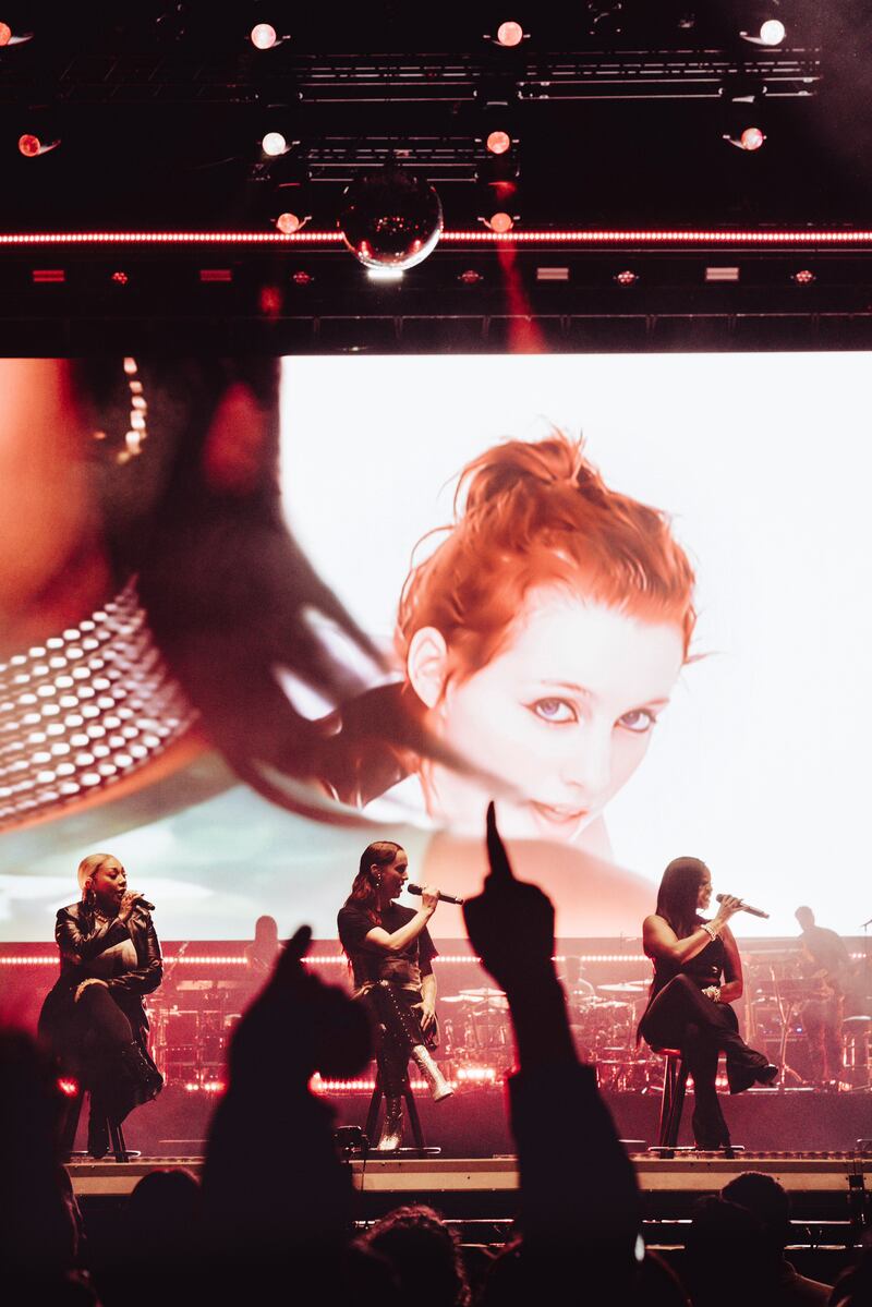 Sugababes in Dublin: delightfully blending nostalgia with the message that time heals all. Photograph: Alice Backham