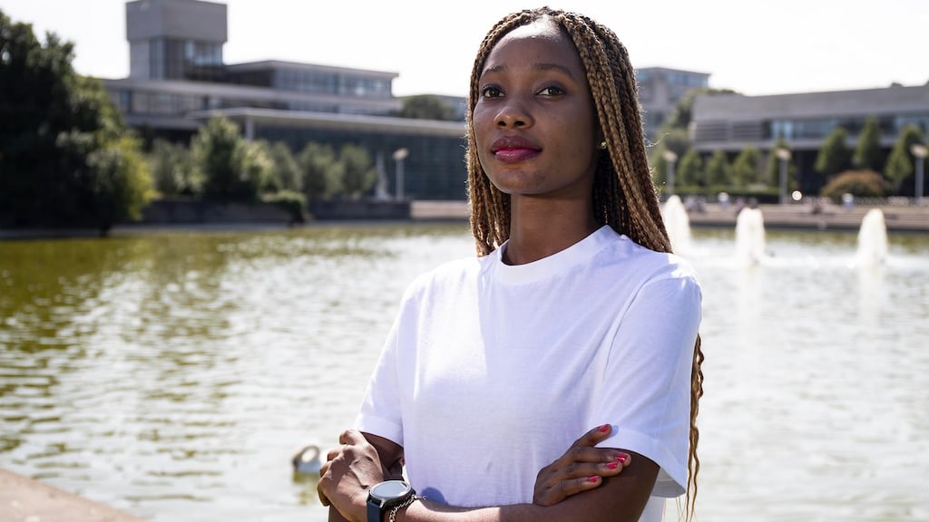 Aminata Conteh moved to Ireland last September on an Irish Aid scholarship to study development at UCD. Photograph: Damien Eagers