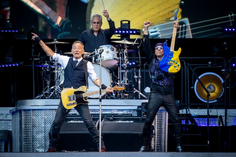 Bruce Springsteen performing at Croke Park, Dublin. Photograph: Tom Honan