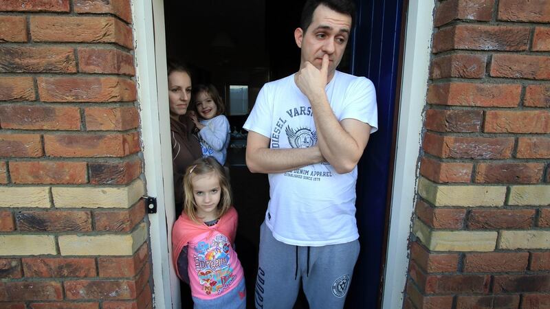 Martin Malinovsky, his wife Elena and their children Thomas (8), Lillian (6) and Hannah (4) who have been in their home for seven years, have until mid-August to leave