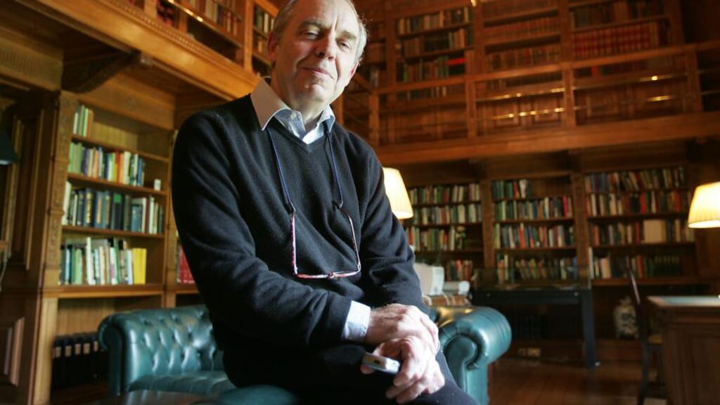 Brian Lynch in the library at Farmleigh. Photograph: Alan Betson