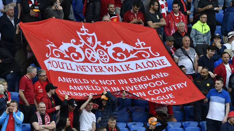 The Kop is at the heart of Liverpool’s on-going protest against England’s prevailing class system and the establishment indifference. Photograph: Getty Images