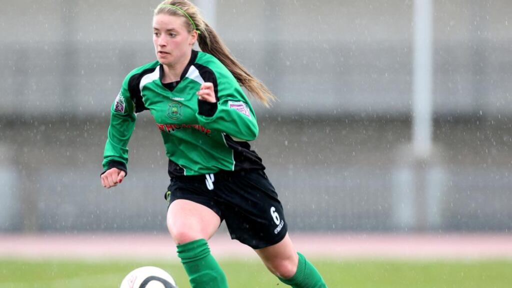 Peamount’s Chloe Mustaki: Awarded the Sportswoman of the Month award for her own performances and for leading the Republic of Ireland’s U-19 squad to wins over Spain, England and Sweden. Photo: Ryan Byrne/Inpho