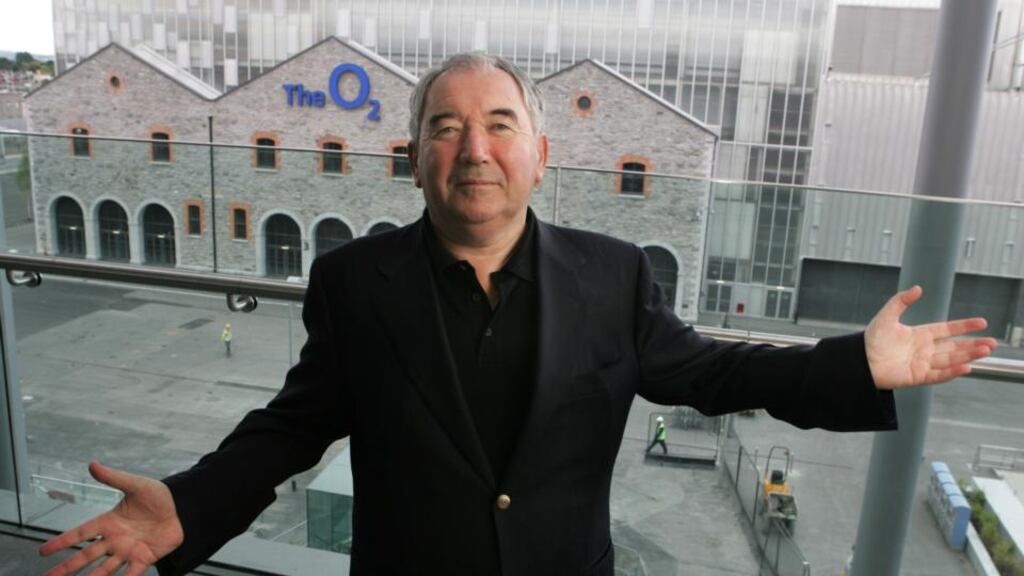 Harry Crosbie in happier times before the opening of the O2 arena in 2010. Photograph: Cyril Byrne