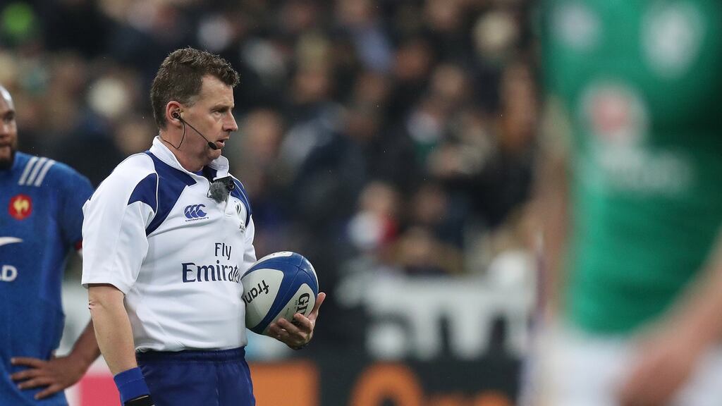 Nigel Owens has responded to comments made by Israel Folau. Photograph: Billy Stickland/Inpho
