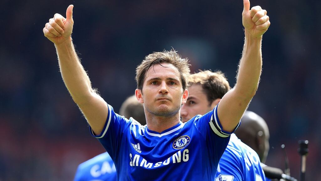 Chelsea’s Frank Lampard has announced his retirement from football at the age of 38. Photograph: Peter Byrne/PA