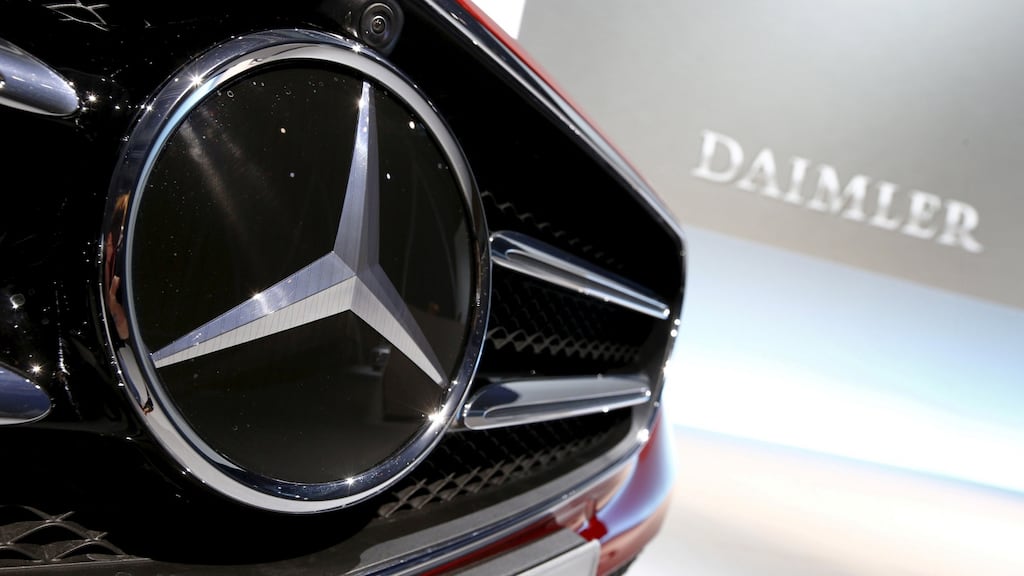 Daimler said the return on sales at Mercedes-Benz cars fell again in the fourth quarter and the company expected that to continue in 2019. Photograph: Michaela Rehle/Reuters