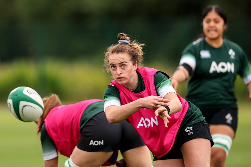 Ireland's Molly Scuffil McCabe training at the IRFU High Performance Centre. Photograph: INPHO/ Ben Brady
