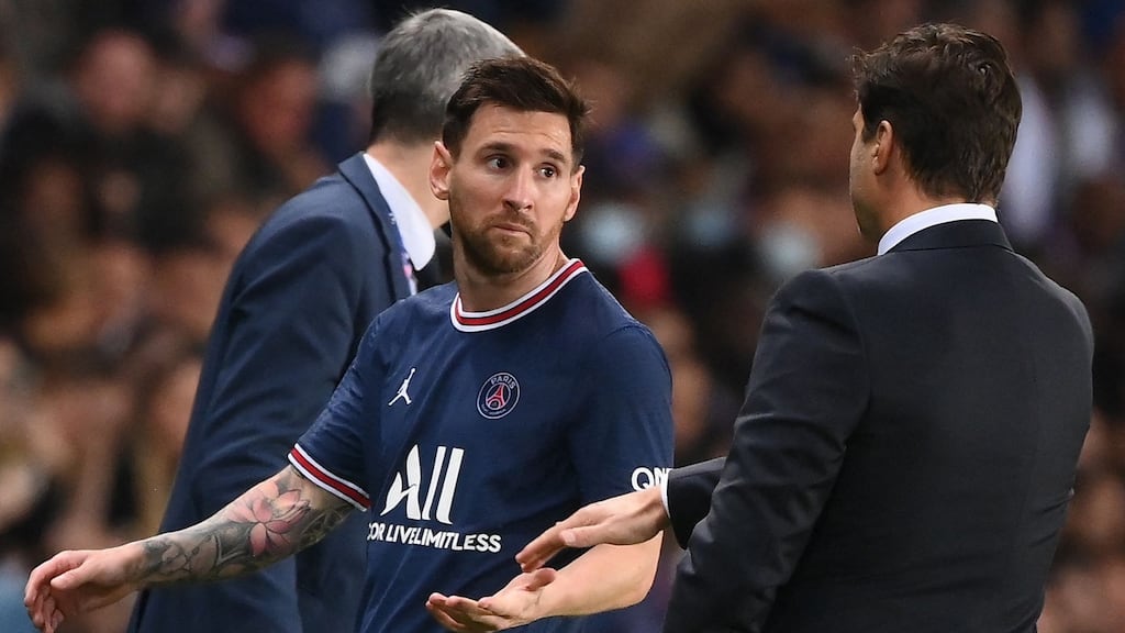 Lionel Messi will miss PSG’s trip to Metz with a knee injury. Photograph: Franck Fife/Getty/AFP