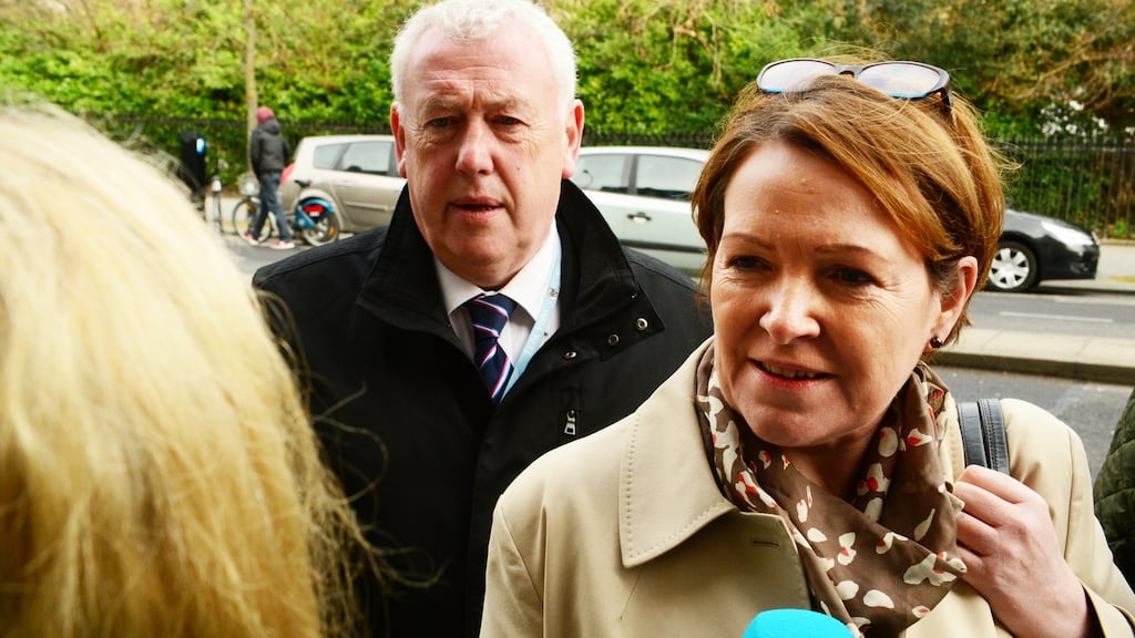 Garda Commissioner Noirin O Sullivan arriving at the Department of Justice for a meeting Tuesday with Minister Frances Fitzgerald. Photograph: Cyril Byrne / THE IRISH TIMES