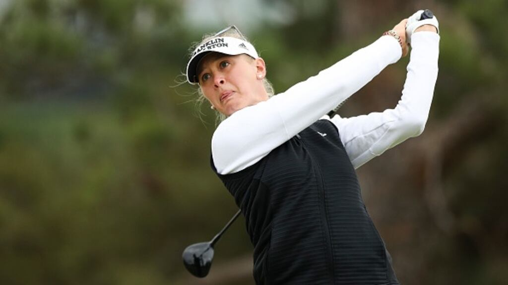 Jessica Korda during her second round of the LA Open at Wilshire Country Club in California. Photograph: Getty Images