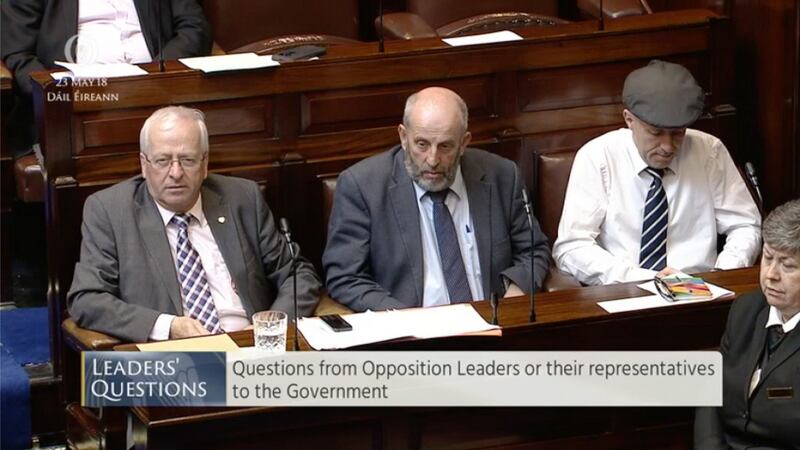 ‘Mattie McGrath (L) complains ever more loudly and angrily about alleged electoral fraud’