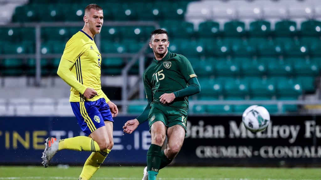 Troy Parrott is expected to miss the proposed Premier League restart after having his appendix removed. Photograph: Ryan Byrne/Inpho