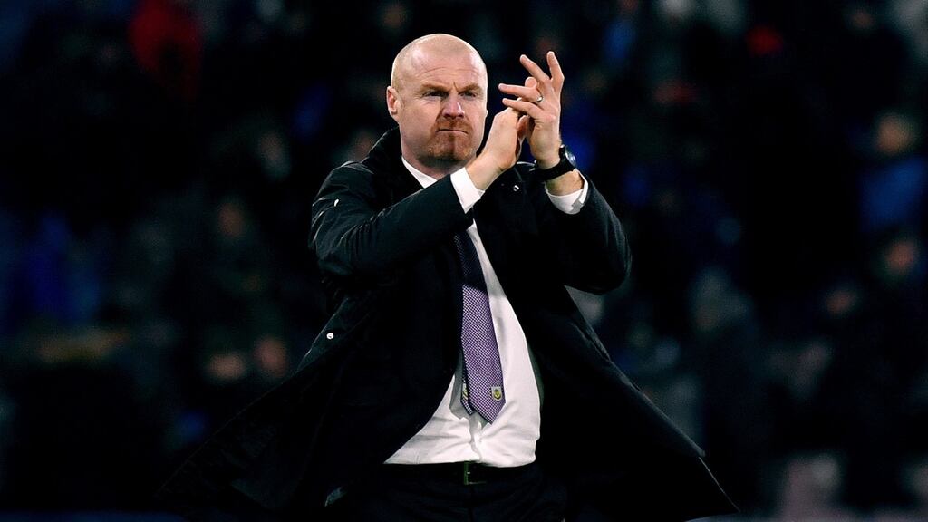 Sean Dyche has signed a new long-term contract as Burnley manager. Photograph: Anthony Devlin/PA Wire