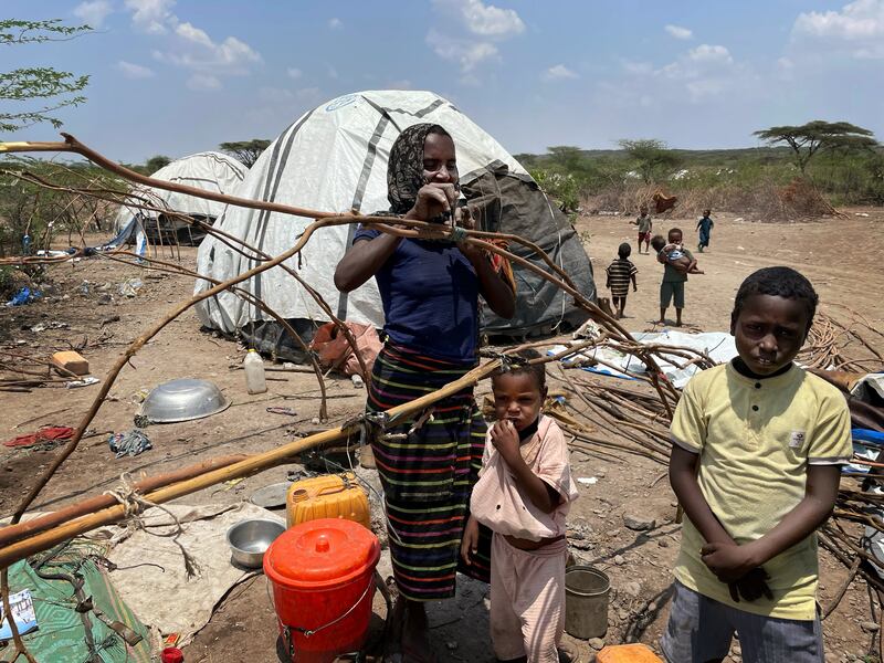 Da-Ido camp houses 3,500 families in Awash-Fentale, Ethiopia. Photograph: Hannah McCarthy