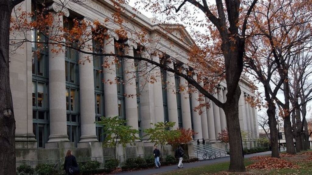 Harvard University campus in Cambridge, Massachusetts, where the men’s soccer team has had its season cancelled for ‘appalling’ conduct. Photograph: Chitose Suzuki/AP