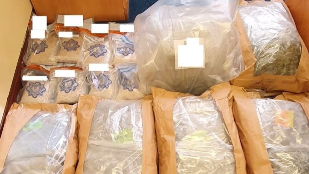 Supply pic from Garda Press Office of drugs seized by gardaí during the operation.