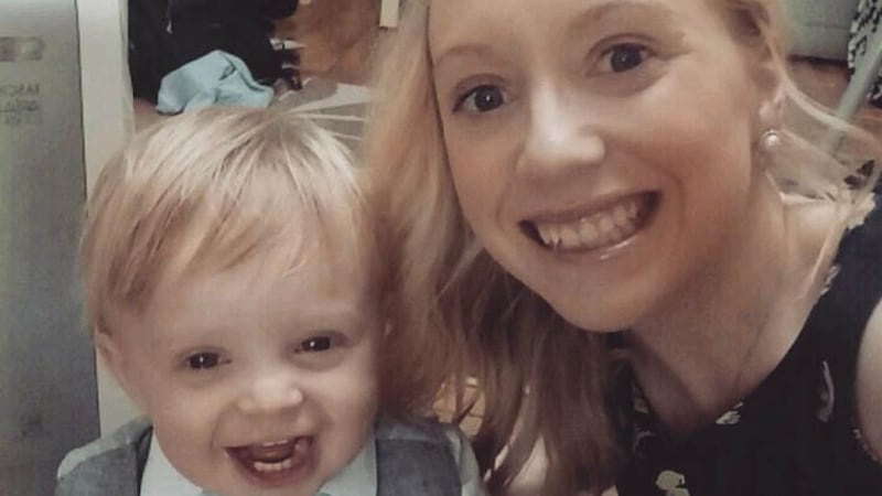 Amy Gallagher with her son: “I chose a creche in Dún Laoghaire as it was the best rated and as money is tight it’s €400 cheaper than the ones near my job.”