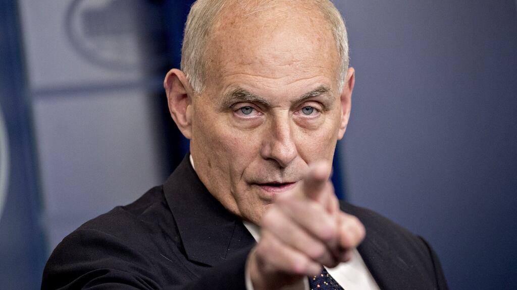 White House chief of staff John Kelly said an investigation was under way into the circumstances surrounding the ambush that killed four US troops in Niger earlier this month. Photograph: Andrew Harrer/Bloomberg